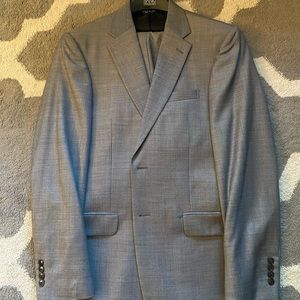 Jos A bank slim suit 38L jacket 32L pants gray